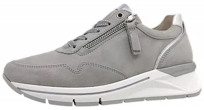 Image de Gabor Comfort : Chaussures de confort pour femmes, modèle à lacets, couleur grise, style décontracté