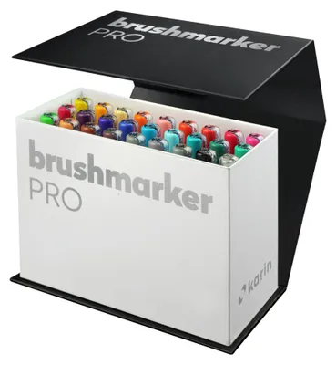 Productafbeelding van Karin BrushmarkerPRO MiniBox, meerkleurig, 26 kleuren, rond, doos, 26 stuks