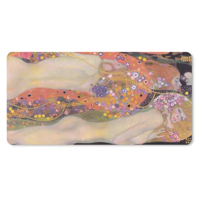 Produktbild von MuchoWow® Mauspad Mousepad Wasserschlangen II - Gemälde von Gustav Klimt 27x18 cm - Mousepads - Maus Mat - Pad - Mausunterlage - Büroartikel - Desk Matten