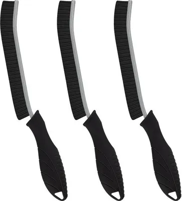 Image de Ensemble de 3 brosses de nettoyage pour joints et surfaces délicates – Brosses en polypropylène (PP) de 0,5 cm de diamètre, idéales pour les joints, les fenêtres et les zones difficiles d'accès