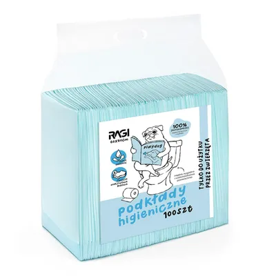 Obrázok produktu pre RAGI Podložky pre šteňatá Výcvikové podložky pre psy, 50 k, šteňatá, podložky PIPI Absorpčné, nepriepustné, inkontinenčné výcvikové podložky, 60x60cm