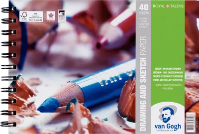 Produktbild von Van Gogh Spiralgebundener Skizzenblock, 40 Blätter, 160 g, 21 x 14,8 cm (A5)