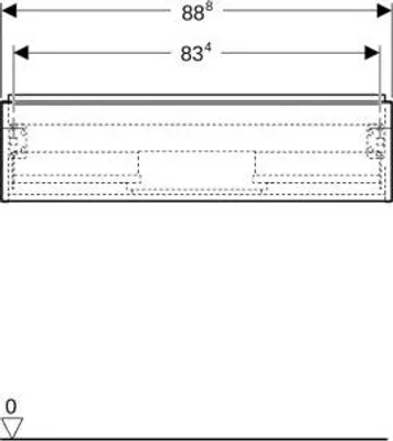 Produktbild von Geberit 502.312.01.1, Weiß, 1 Schublade(n), 888 mm, 476 mm, 247 mm