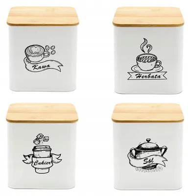 Produktbild von Brunbeste BB-4264 Vorratsdosen Set Kaffee Tee Zucker Salz