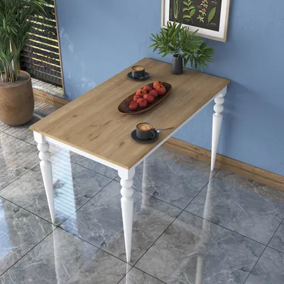 Immagine prodotto di Skye Decor, JA104 - 2598, tavolo da pranzo, noce, pannello truciolare rivestito al 100% in melamina di classe E1, 120 x 70 x 73,8 cm
