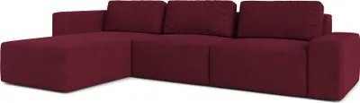 Image de AX LIVING Canapé XXL forme L Arkleton Canapé d'angle Grand Bordeaux 360 cm G