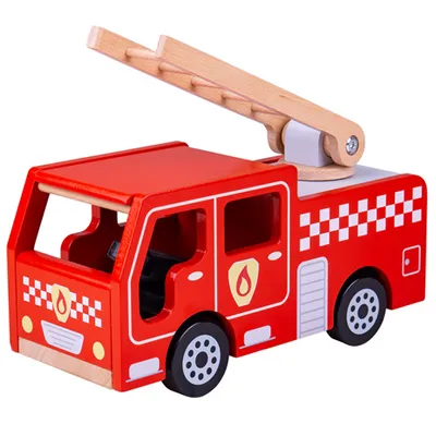 Produktbild von Bigjigs Toys Hölzernes Feuerwehrauto