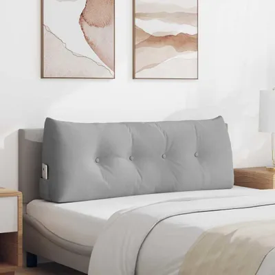 Zdjęcie produktu dla vidaXL Poduszka na plecy szara chmura 120 x 24 x 50 cm tkanina
