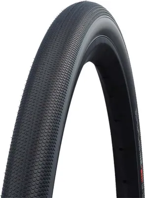 A close-up studio shot of a bicycle tire.