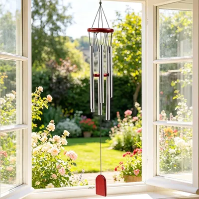 Produktbild von Windgong Aluminiumlegierung 65 cm, 6 Rohre, korrosionsbeständig, für Balkon und Garten