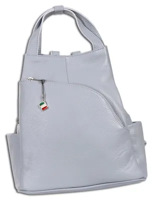 Produktbild von Florence Leder Rucksack Damen Cityrucksack hellblau 13x27x28cm OTF613H