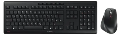 Obrázok produktu pre CHERRY JD-8550DE-2, Bezdrôtový, RF Wireless, Nožnicový spínač, QWERTZ, Čierna, Obsahuje myš