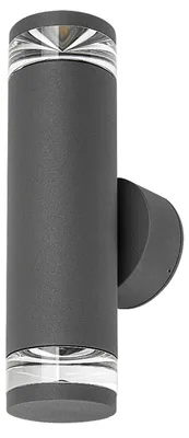 Productafbeelding van Rabalux Antraciet gevelarmatuur Tornio, geschikt voor 2x GU10 lampen, modelnummer 77072