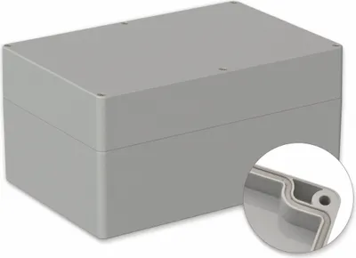 Zdjęcie produktu dla POLLIN, obudowa z poliwęglanu, 240,3 x 160,3 x 120 mm, IP66, jasnoszary