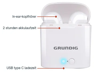 Image de écouteurs Bluetooth Grundig Liberté Sans Fil, Son Clair Et Micro Intégré - Grundig