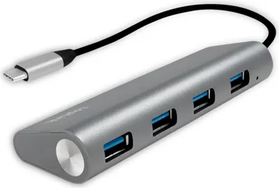 Produktbild von LogiLink USB-C 3.1-Hub 4-Port Aluminium