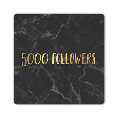 Produktbild von MuchoWow® Mauspad Mousepad Soziale Medien - Instagram - Gold - Marmor 30x30 cm - Mousepads - Maus Mat - Pad - Mausunterlage - Gaming