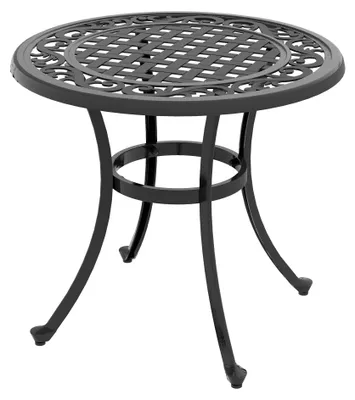 Produktbild von Outsunny Beistelltisch, Gartentisch, Terrassentisch mit Aluminiumrahmen, Schwarz