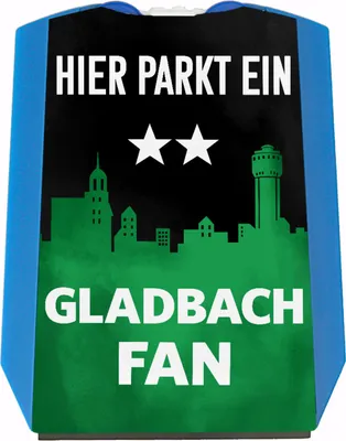 Produktbild von Hier parkt ein Gladbach Fan Parkscheibe in Vereinsfarben