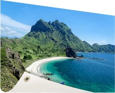 Produktbild von Gartenposter - 120x80 cm - Blick über die Padarinsel Indonesien  - Modernes Wandbilder