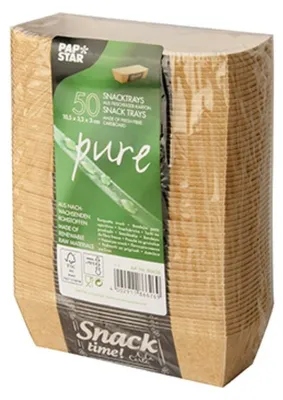 Obrázek produktu pro Papstar Snacktrays Pappe pure 4,5 x 12 cm Good Food 50 Stück