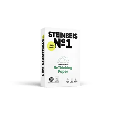 A product shot of a ream of paper on a white background.