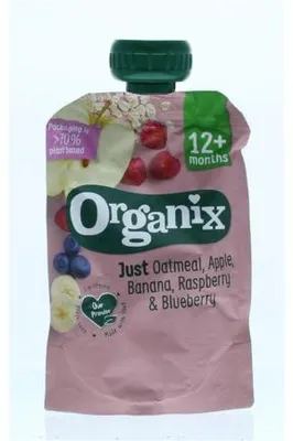 Productafbeelding van Organix Oatmeal apple banana raspberry blueberry 12+ (100 gr)