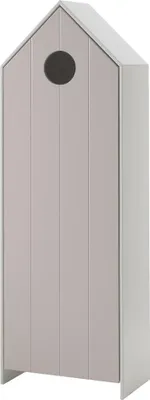 Produktbild von Schrank CASAMI 57,6x171,3x37 cm MDF Weiß und Pink