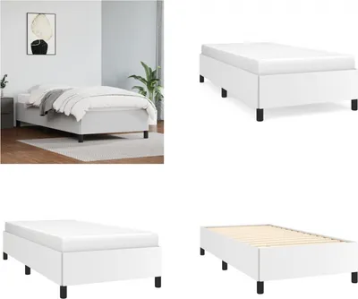 Produktbild von vidaXL Bettgestell Weiß 80x200 cm Kunstleder - Bettgestell - Bettgestelle - Bett - Schlafzimmermöbel