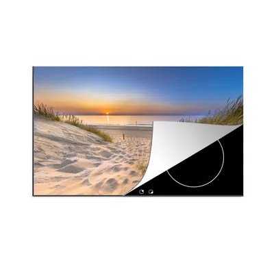 Obrázok produktu pre KitchenYeah® Kryt na varnú dosku duna - západ slnka - horizont - pláž - tráva, 89x51cm, kuchynská dekorácia, keramický kryt na varnú dosku, krycia doska na varnú dosku