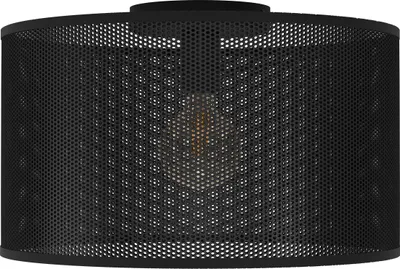 Produktbild von EGLO Deckenleuchte Manby, Deckenlampe, Deckenbeleuchtung im Industrial Design aus Metall in Schwarz, Gitter Lampe für Wohnzimmer und Flur, E27 Fassung