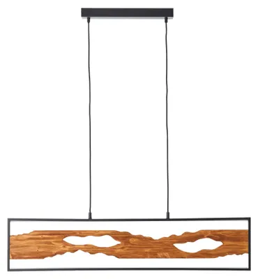Obrázok produktu pre Brilantné LED závesné svietidlo 100 cm čierne/drevo, hliník/kov/drevo Závesné svietidlo LED drevo, stropné svietidlo LED závesné svietidlo Drevo Závesné svietidlo jedálenský stôl, lampa Drevo Lampa do obývačky LED nastaviteľná lampa