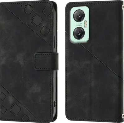 Produktbild von Hülle für Infinix Hot 20 5G X666/X66B Prägung Flip Leder Brieftasche Schutzhülle mit Ständer Schwarz