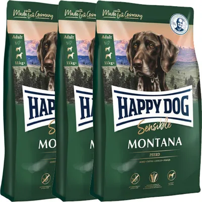 Produktbild von Happy Dog Supreme Sensible Montana 3 x 10 kg