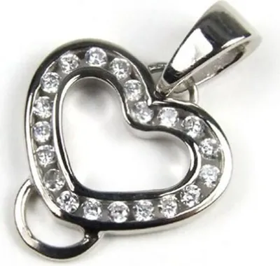 Produktbild von Minott Kettenanhänger Herz für Charms 925/-Silber rhodiniert Zirkonia CMM173