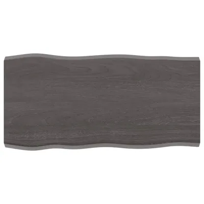 Image de vidaXL Plateau de table 80x40x(2-4) cm Bois massif traité bord d'arbre