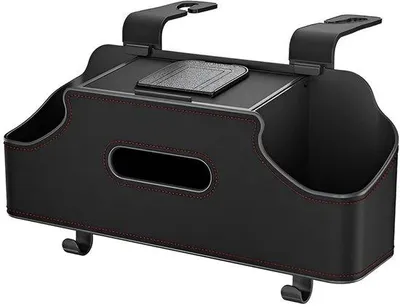 Produktbild von Multifunktions-Aufkleber für Autositze – Aufbewahrungsbox mit 2 Getränkehaltern für Autositze.