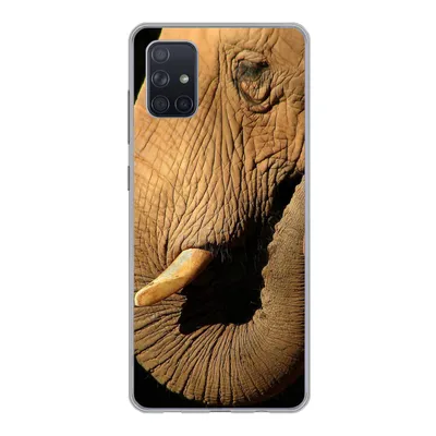 Produktbild von MuchoWow® Handyhülle Schutzhülle Hülle für Samsung Galaxy A71 Elefant - Tiere - Nahaufnahme - Schwarz Silikon Softcase Handy Hülle - Kartenbesitzer