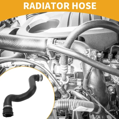 Image de Durite De Radiateur N°A1665000575 Droite Tuyau De Réservoir D'Eau De refroidisement Pour Mercedes-Benz Gl350 2013-2016 Caoutchouc Noir Bonne étanchéité