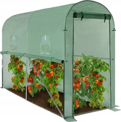 Tunnel-Folie 2x2x2 m/ 4x3x2 m/ 4,5x3x2/ 6x3x2 m Beständig Gitterfolie Grün 23305