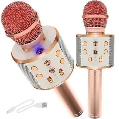 Produktbild von Izoxis 22190 Karaoke-Bluetooth-Mikrofon, hellrosa