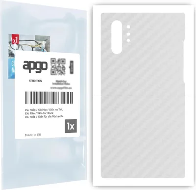 Produktbild von apgo Rückseite Schutzfolie für Samsung Galaxy Note 10+ -  Hinten Schutzfolie Carbon Transparent (durchsichtig), Rückseite Folie schützt vor Kratzern und Fingerabdrücken