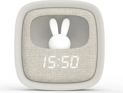 Obrázok produktu pre Mobilita na palube, Kinder-Wecker Lampe Hase Billy Clock Touch 3 Alarme, Grau