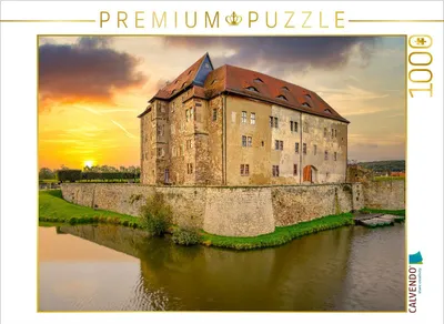 Produktbild von CALVENDO Puzzle Wasserburg in Heldrungen | 1000 Teile Lege-Größe 64x48cm Foto-Puzzle für glückliche Stunden