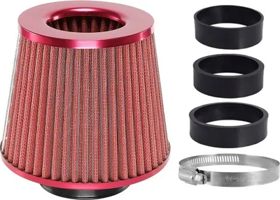 Produktbild von Luftfilter Kegel 155x130x120mm, rot, Adapter: 60, 63, 70 mm