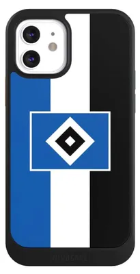 Produktbild von NIVOCASE Hülle für Apple iPhone 12  Handyhülle NIVOcore Case Schwarz HSV Hamburger SV Streifen