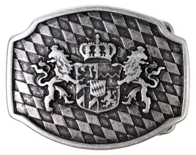 Produktbild von FRONHOFER Trachten Gürtelschnalle Bayerisches Wappen Silber Schnalle 4 cm