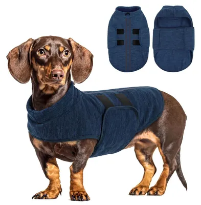 Immagine prodotto di Gilet in pile per cani, taglia S, colore blu navy