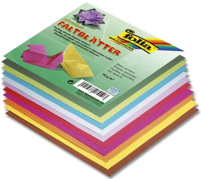 Produktbild von Folia 8970 Faltblätter 20 x 20 cm - 10 Farben sortiert, 500 Blatt, 70g/qm