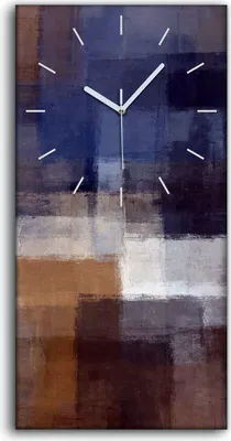Produktbild von Küche Wohnzimmer Wand Leinwand Uhr Geräuschlos 30x60 Malerei Abstrakte Kunst - weiße Hände